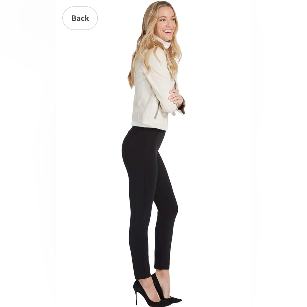 Spanx size medium back seam skinny pants